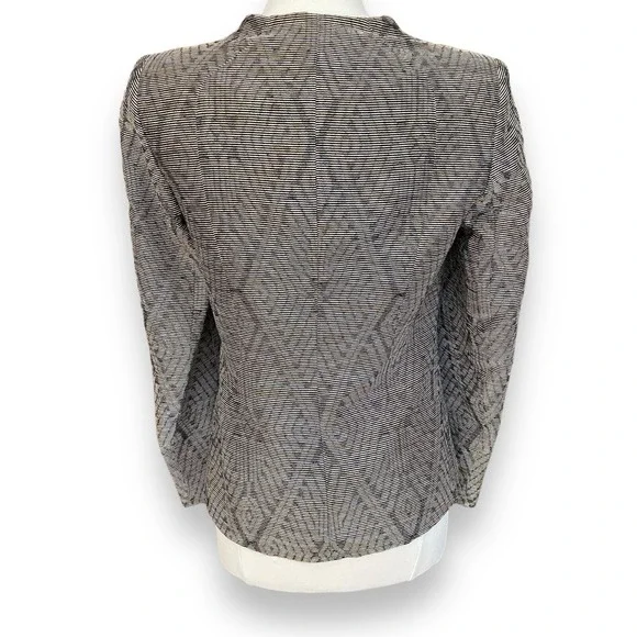 Lafayette 148 Women's Size 6 Blazer Top Metallic Gold Zip Front‎ Jacket Career - Picture 6 of 9